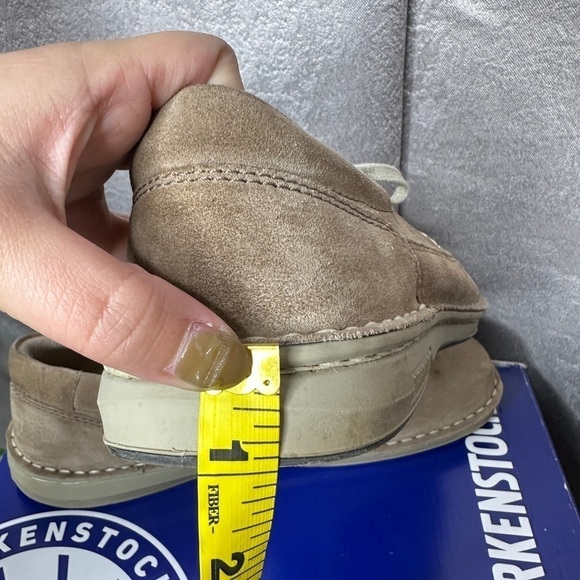 Birkenstock Men’s Memphis Leather Lace Up Shoes in Beige Sz EU 41 main image 10